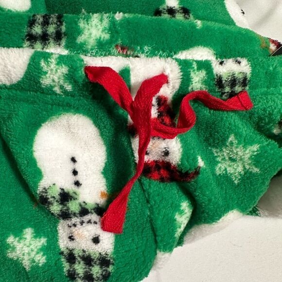 NWT Just Love Plus Size Fleece Lounge Pajama Pants Green Snowman Christmas - 2XL - Picture 7 of 7